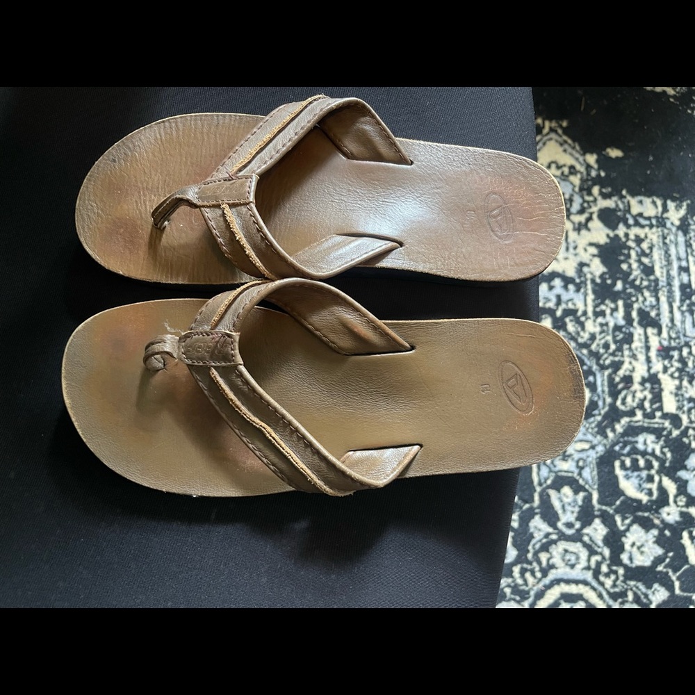 Reef flip flops men’s size 10 genuine leather
